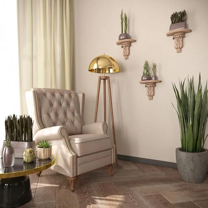 Carved shelf PKR-028.1 as an elegant decorative element in a classic interior.