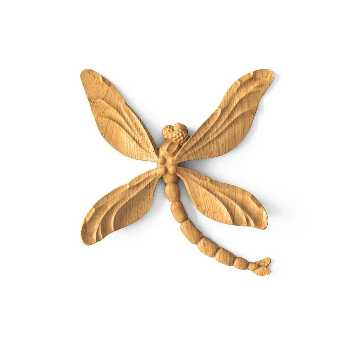 Carved Overlay N-480 in the shape of a dragonfly