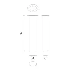 Modern Furniture Leg MN-241 Drawing