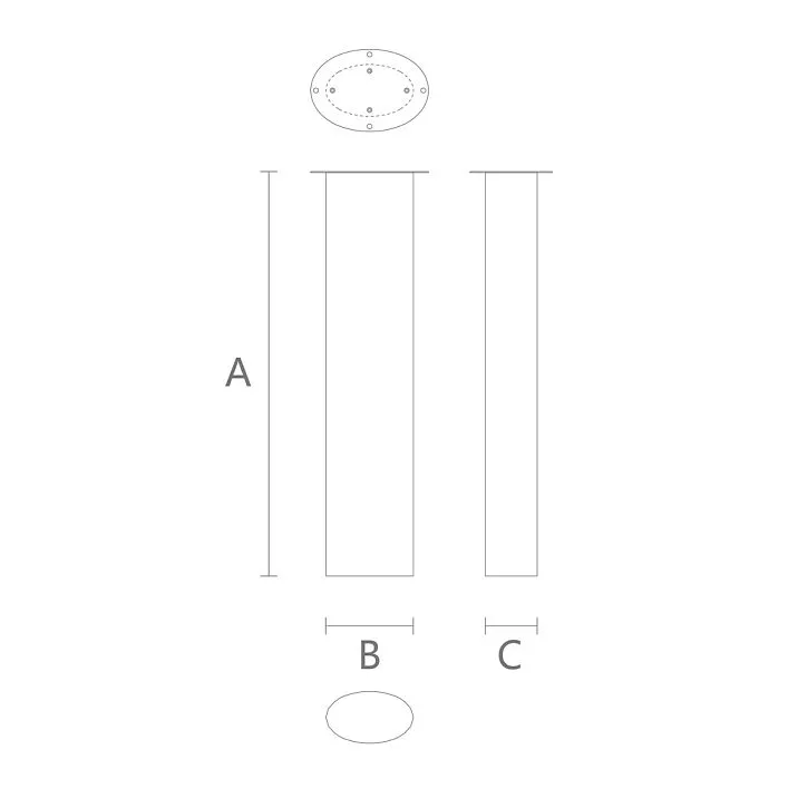Modern Furniture Leg MN-241 Drawing