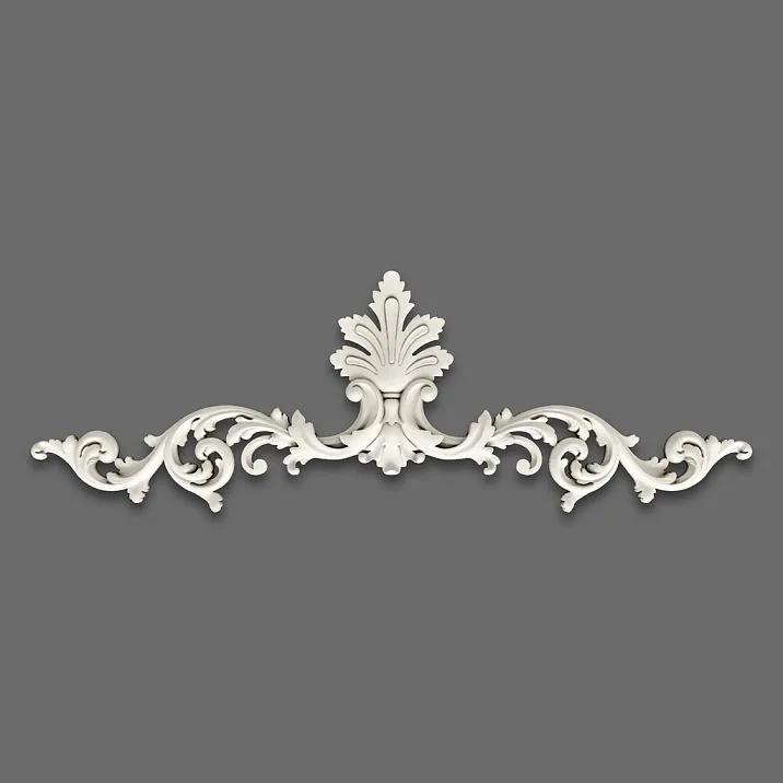 Polyurethane molding on the ceiling under the chandelier