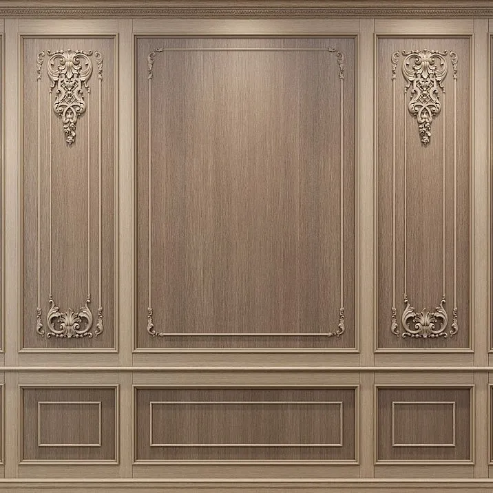 High-quality carved end cap view in interior