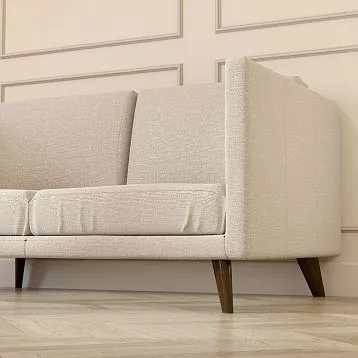 Modern furniture leg MN-228 in light finish, profile view