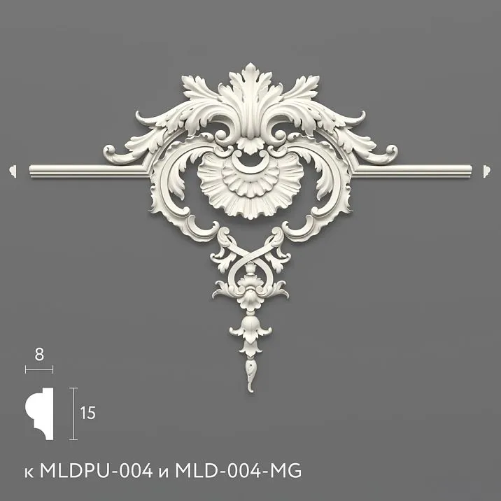 Decorative molding for walls and ceilings for classic and modern interiors