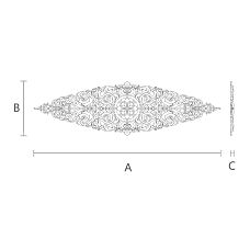 Stylish carved wooden insert, drawings