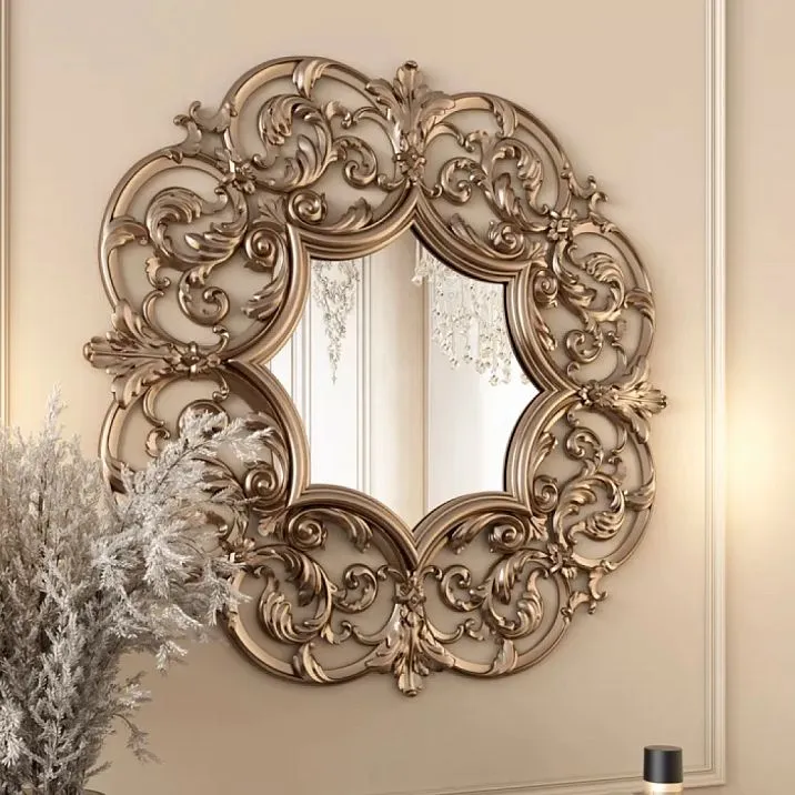 Patterned Mirror Frame for Entryway