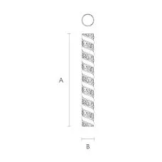 Carved Column IKN-015 for church, decoration drawing