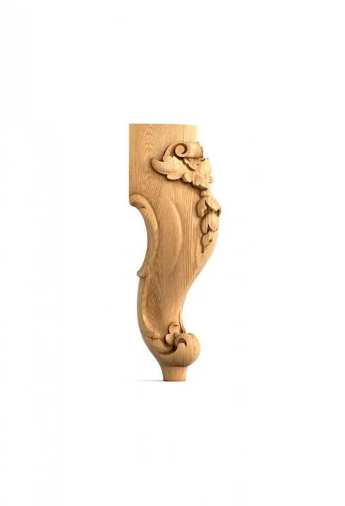 Carved Furniture Leg MN-073 &mdash; made of solid oak or beech