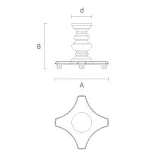 Drawing of carved apron STL-012