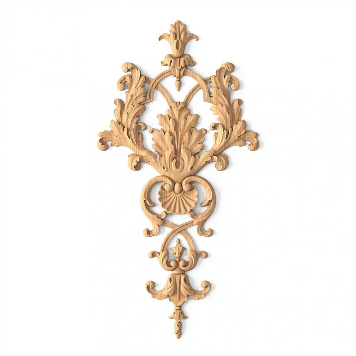 Drawing of carved wooden inlay