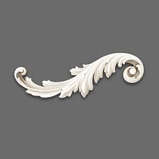NPU-458L decorative molding: baroque scroll made of polyurethane with leaf motifs