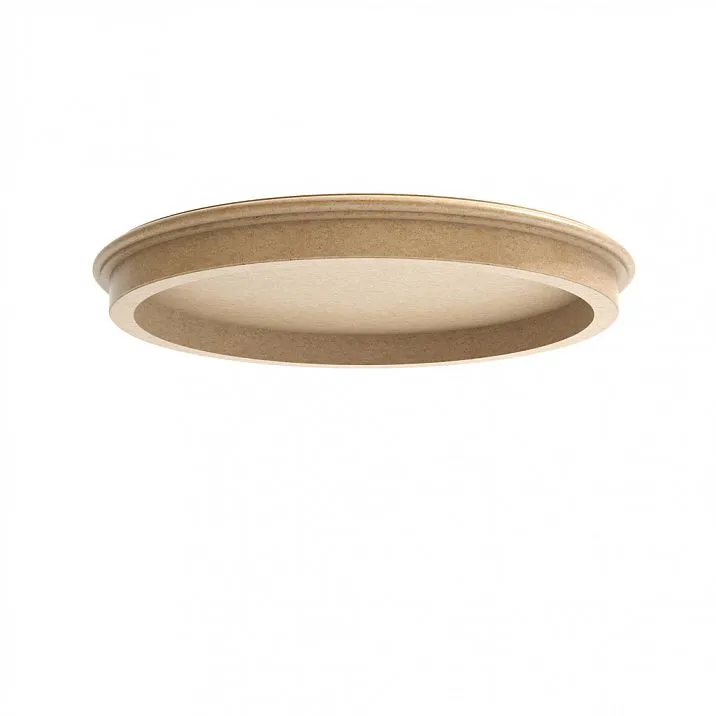 Tabletop ST-023 with round shape and smooth surface, side view