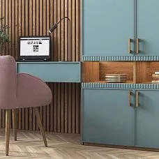 Wooden Rails on Wall, Interior Photo with Rails on Wall