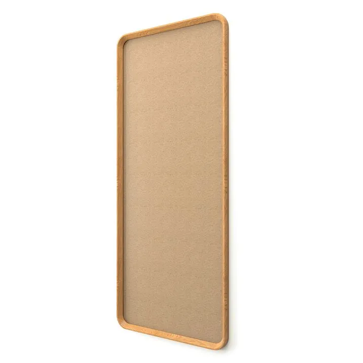 Mirror frame made of natural wood, vertical design