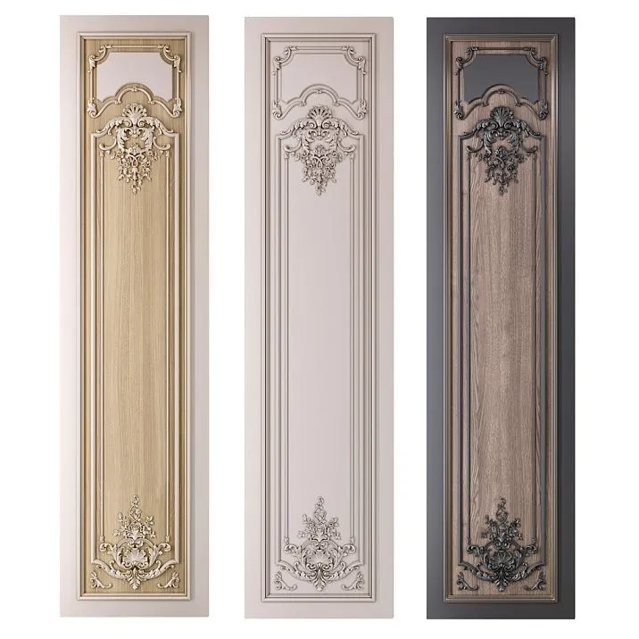 Decor set C.VRS-056 on walls, photo of wooden decor