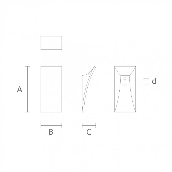 Slope HL-007 Wooden Furniture Handle on White