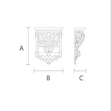 Premium carved KR-047 bracket for interior design drawing