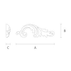 High-quality and original wooden decor - carved insert N-014R drawing