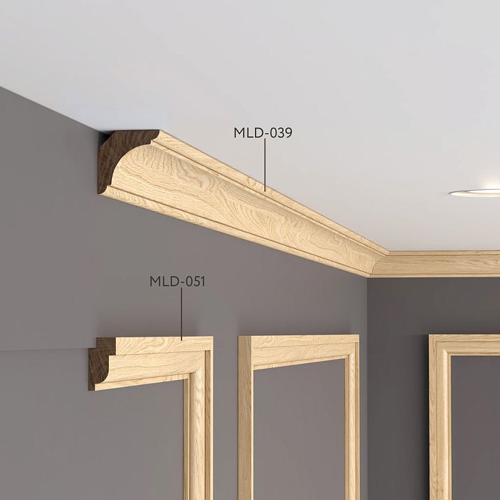 Oak molding MLD-051 in interior