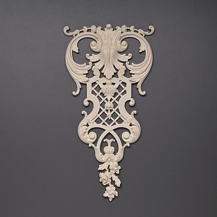 Carved polyurethane overlay NPU-230, 160mm - decorative furniture element