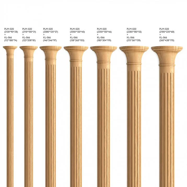 Elegant wooden pilaster PLM-020 as a decorative element