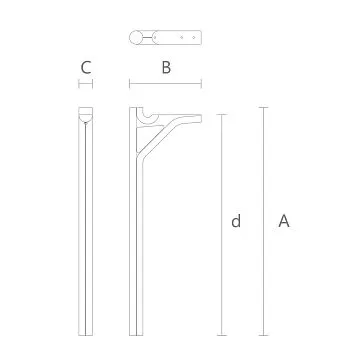 Современная мебельная ножка MN-243 из массива бука высотой 740 мм с шлифовкой Престиж