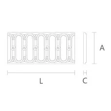 Polyurethane overlay KPU-046 &ndash; wall, door, furniture decoration, product drawing