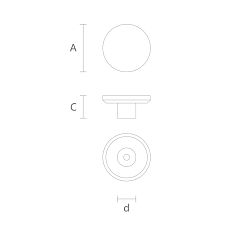 Drawings of round button handles