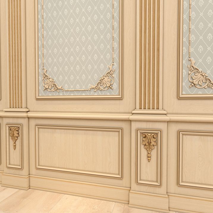 Carved wall applique N-197 in interior