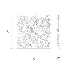 Carved item N-262 for furniture and facade decoration scheme