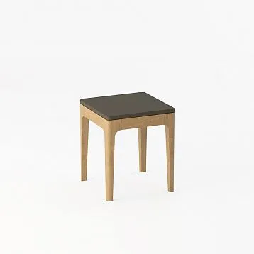 Stool frame STL-026-7 made of solid wood with four legs