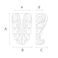 Exclusive decorative bracket KR-009.1 drawing