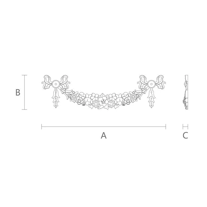 NPU-043 Polyurethane Molded Decoration Drawing