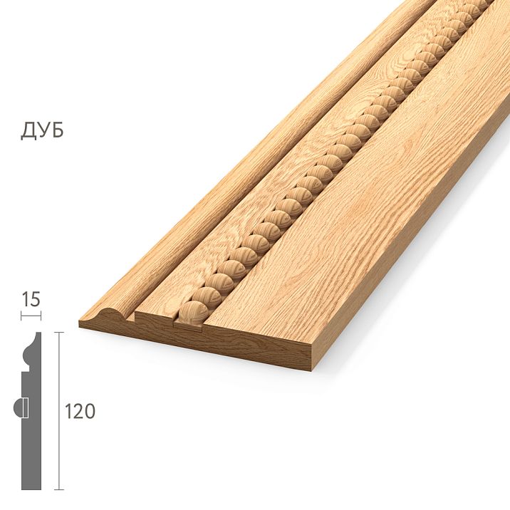 Elegant wooden skirting PLT-001-006