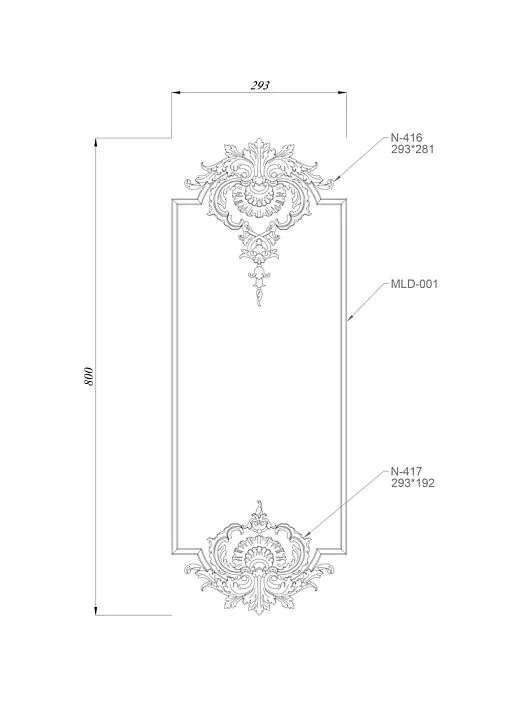 C-001-3 Wooden Decor Set Decoration Scheme