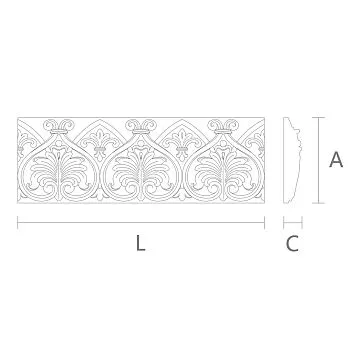 Резной погонаж K-126 из дуба для элегантного интерьера