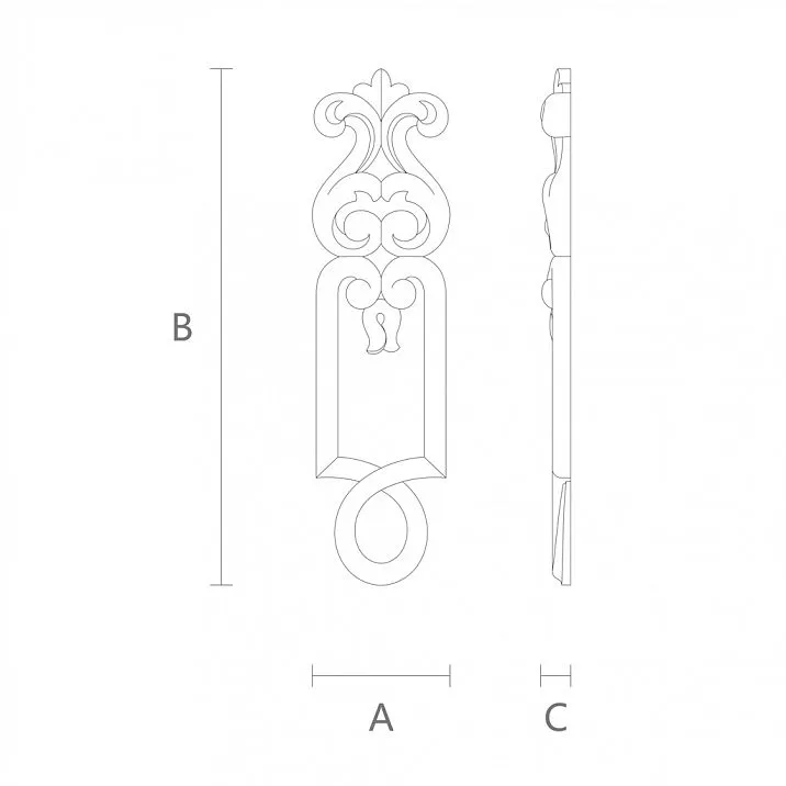 Wooden Decor N-211, 40 mm size, buy in the interior decor store Stavros