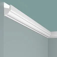 Wall Molding LB32 White Polystyrene Hi Wood for LED Lighting 32.5x24x2000 mm