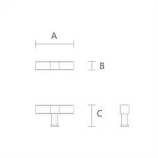 Taurus HL-060-2M Furniture Handle with Coating Drawing