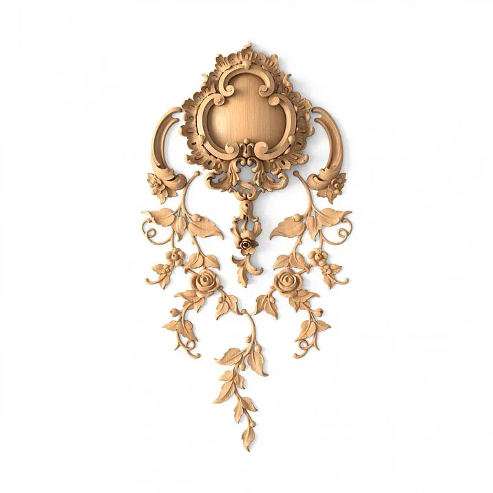 Wooden Decor Set C-050 - a set of six carved appliqu&eacute;s of different sizes and shapes