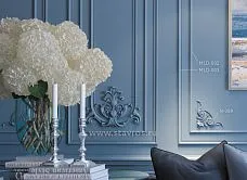 Close-up of wooden decorative element with floral carving