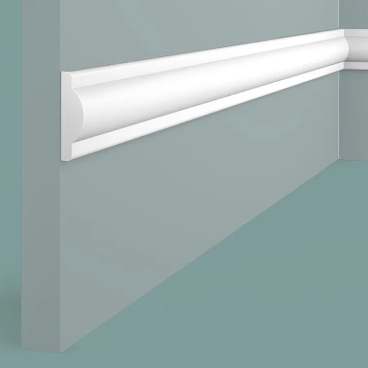 Wall-mounted polystyrene impact-resistant molding D1040 Hi Wood large profile 40 x 11.5 mm