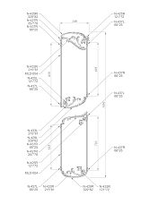 Exclusive wooden inserts C-010-1-1R drawing
