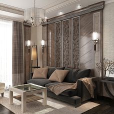 Carved trim K-103 from wood for ceiling, interior decor