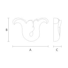Wooden carved inlay N-311, drawing