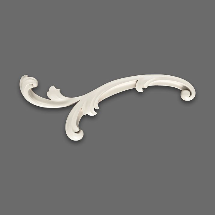 Elegant NPU-433L decorative molding with smooth scrolls, close-up view