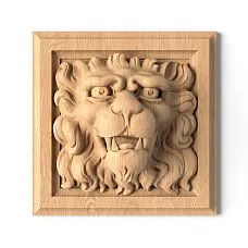 Baroque-style mascaron with a detailed lion's head