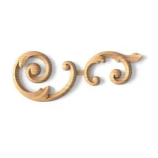 Wooden decorative element N-284R with wood carving
