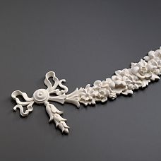 Carved overlay NPU-043 made of Stavros polyurethane for furniture, doors, walls. Moisture-resistant decor for painting, easy installation