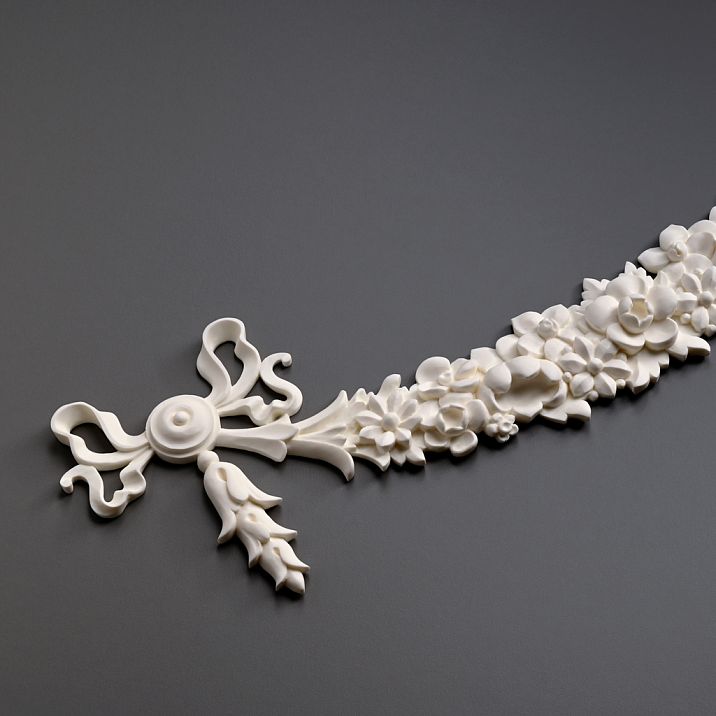 Carved overlay NPU-043 made of Stavros polyurethane for furniture, doors, walls. Moisture-resistant decor for painting, easy installation